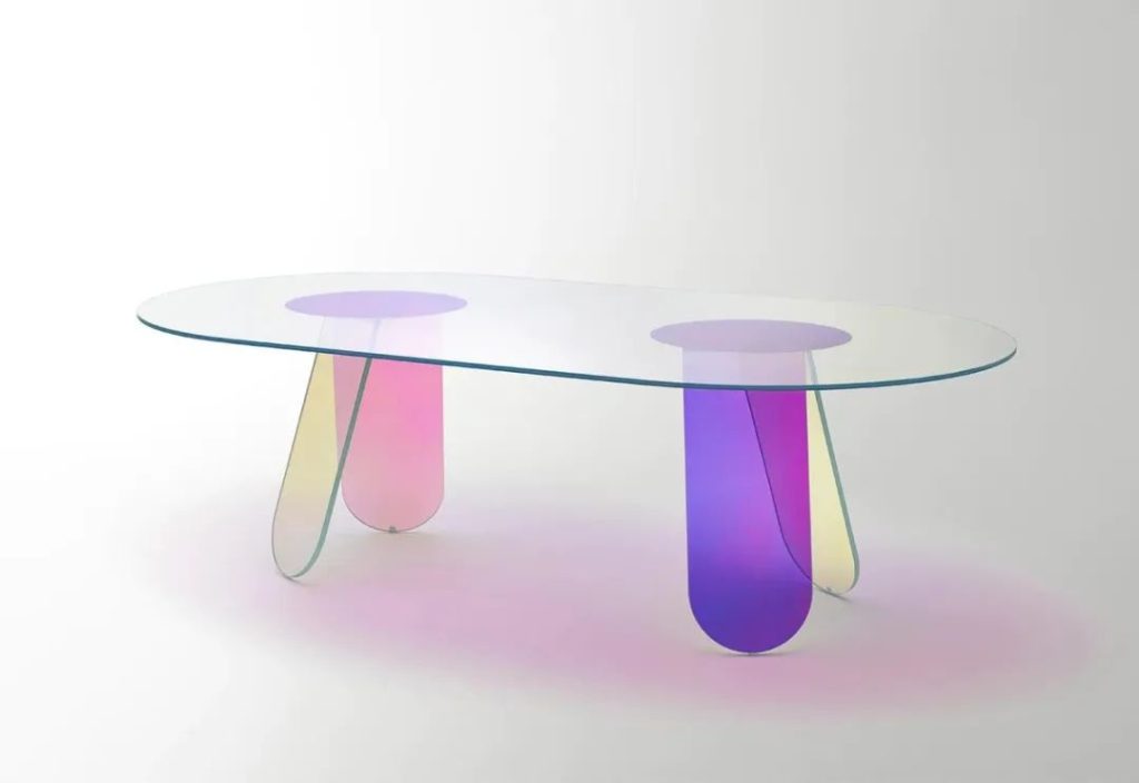 1 Shimmer stained glass coffee table