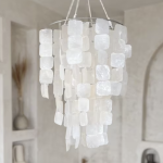 Elegant Mother-of-Pearl Inlaid Chandelier: A Timeless Statement Piece