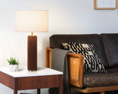 Stylish Walnut Base Table Lamp: A Perfect Addition to Your Home