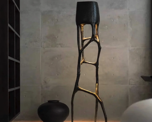 Abstract Fiberglass Floor Lamp: A Unique Lighting Option