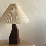 Handcrafted Black Walnut Table Lamp with Mortise and Tenon Joinery