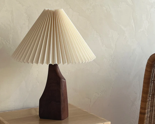 Handcrafted Black Walnut Table Lamp with Mortise and Tenon Joinery