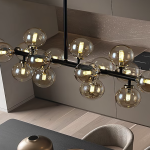 Modern Black Linear Chandelier: The Perfect Addition to Your Long Dining Table
